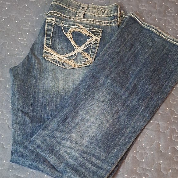Silver Jeans AIKO Dark Blue Boot Cut Denim size 30 - Picture 1 of 7